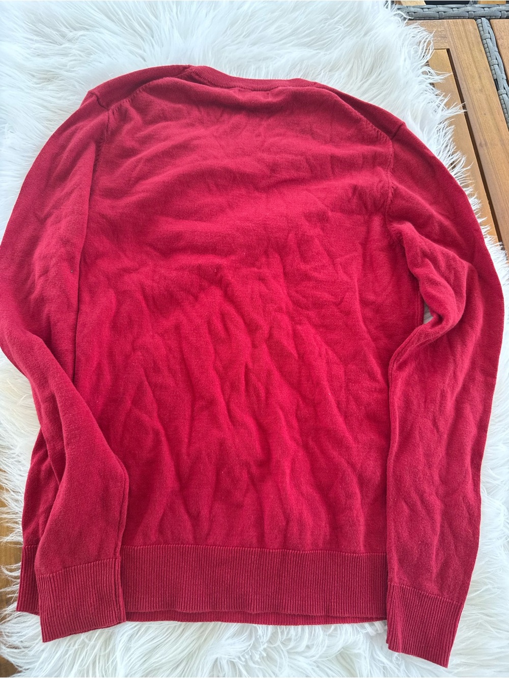 Old Navy Red Crewneck Knit Top - Picture 2 of 3